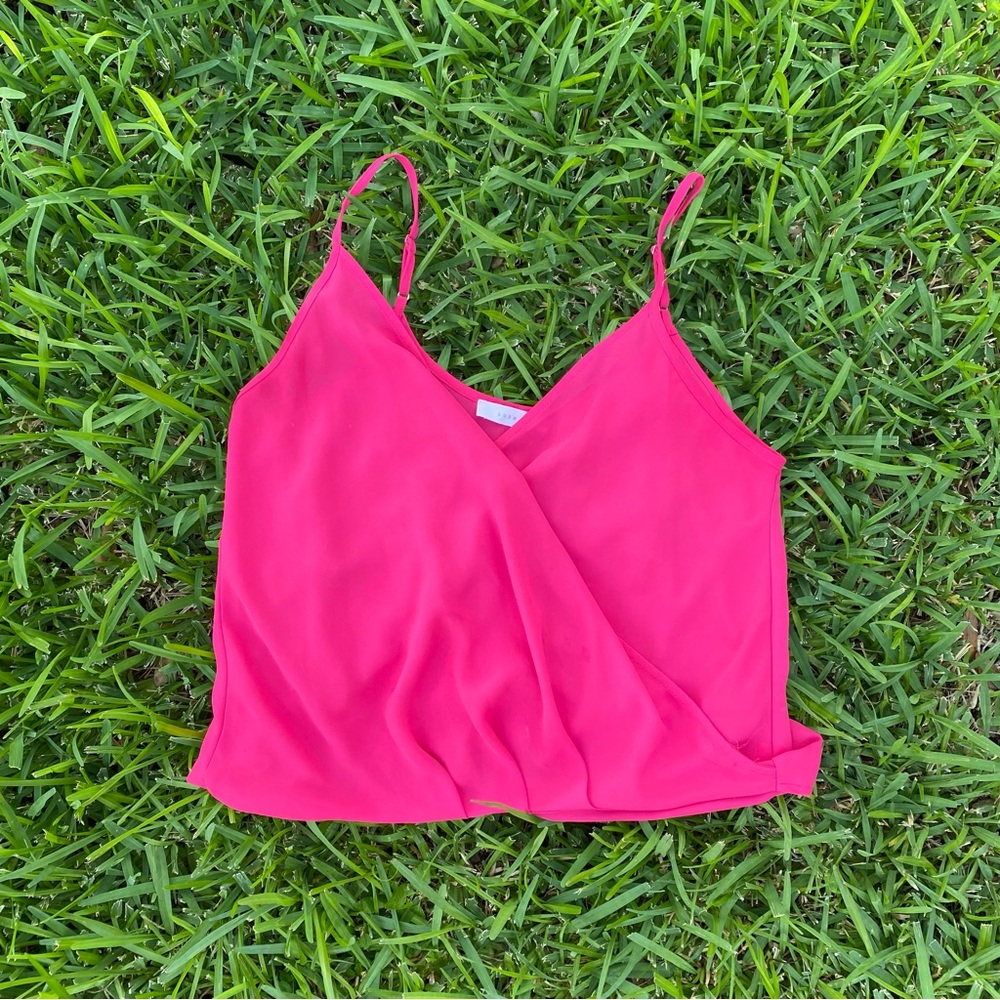 Pink wrap cami tank